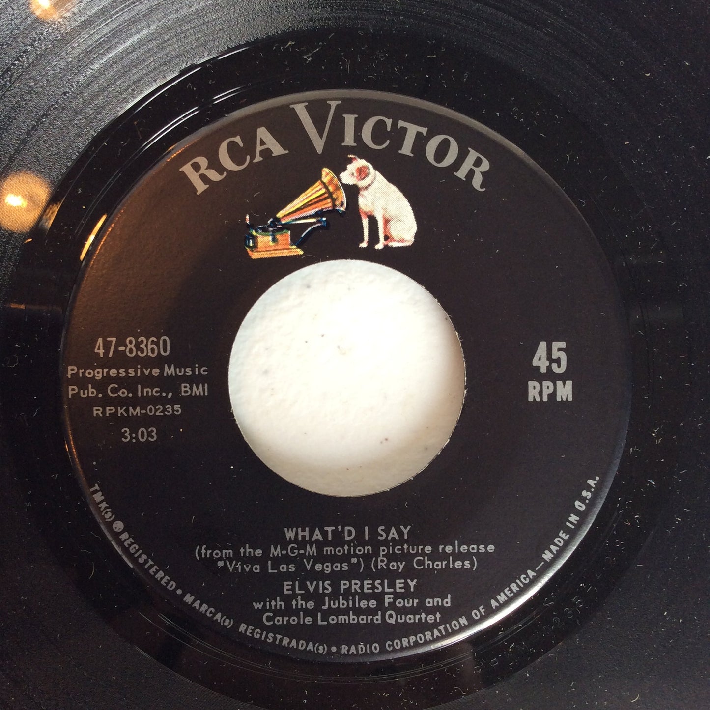 Viva Las Vegas / What'd I Say (7" VINYL) | Near Mint- (NM-) Very Good Plus (VG+) Get Cheap Vinyl