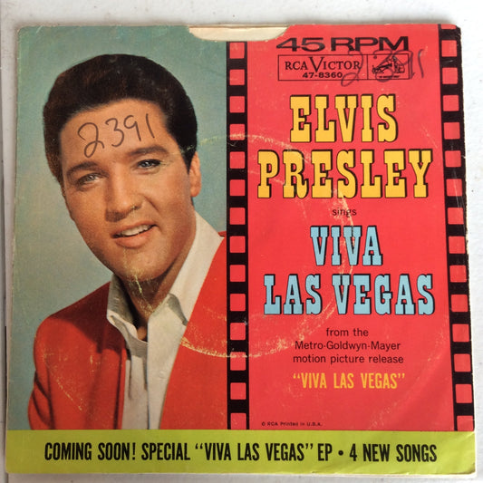 Viva Las Vegas / What'd I Say (7" VINYL) | Near Mint- (NM-) Very Good Plus (VG+) Get Cheap Vinyl