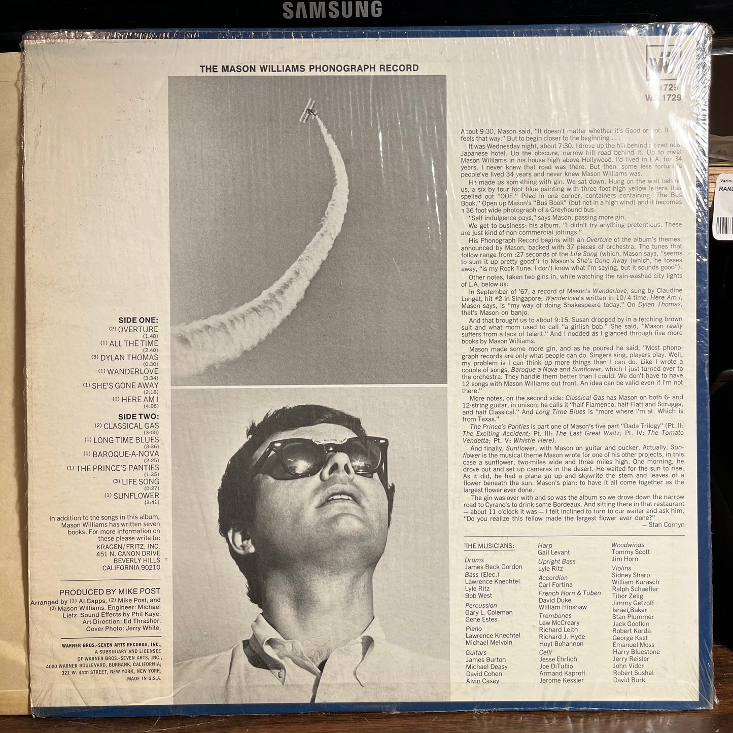 The Mason Williams Phonograph Record (VINYL) | Near Mint- (NM-) Near Mint (NM) Get Cheap Vinyl