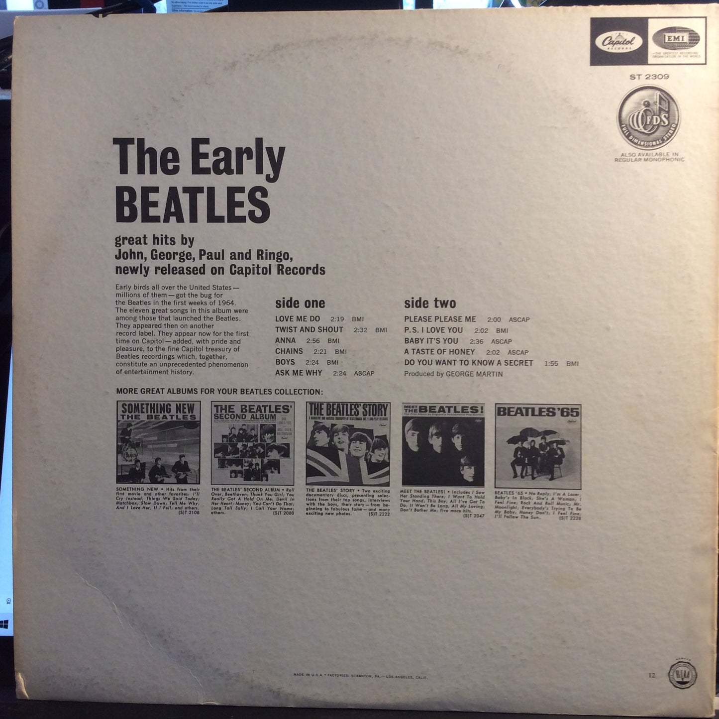 The Early Beatles (VINYL) | Near Mint- (NM-) Excellent (EX) Get Cheap Vinyl