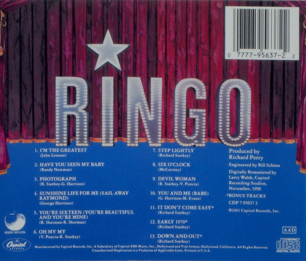 Ringo *CD* | Near Mint (NM) Near Mint (NM) Get Cheap Vinyl