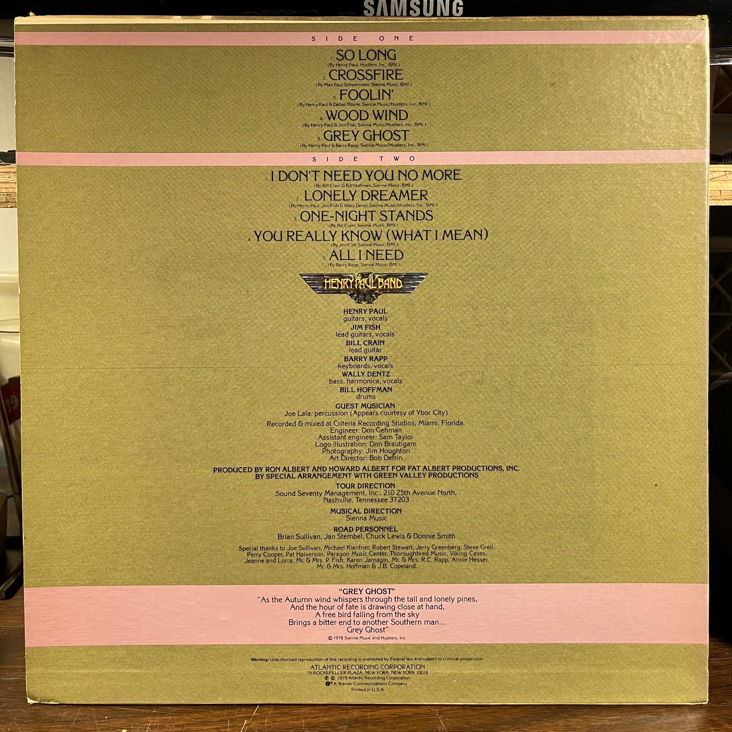 Grey Ghost (LP) | Near Mint (NM) Excellent (EX) Get Cheap Vinyl