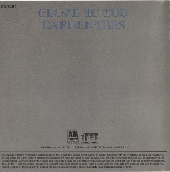 Close To You (CD) | Near Mint (NM) Near Mint (NM) Get Cheap Vinyl