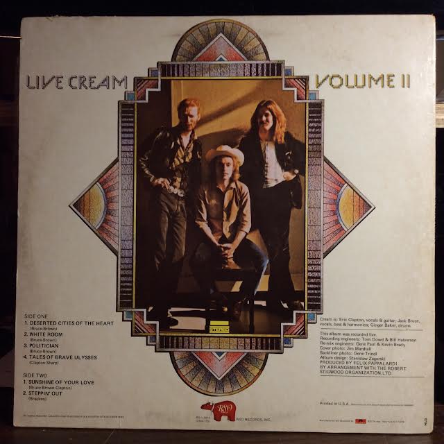 Live Cream Volume II (VINYL) | Near Mint (NM) Very Good Plus (VG+) Get Cheap Vinyl