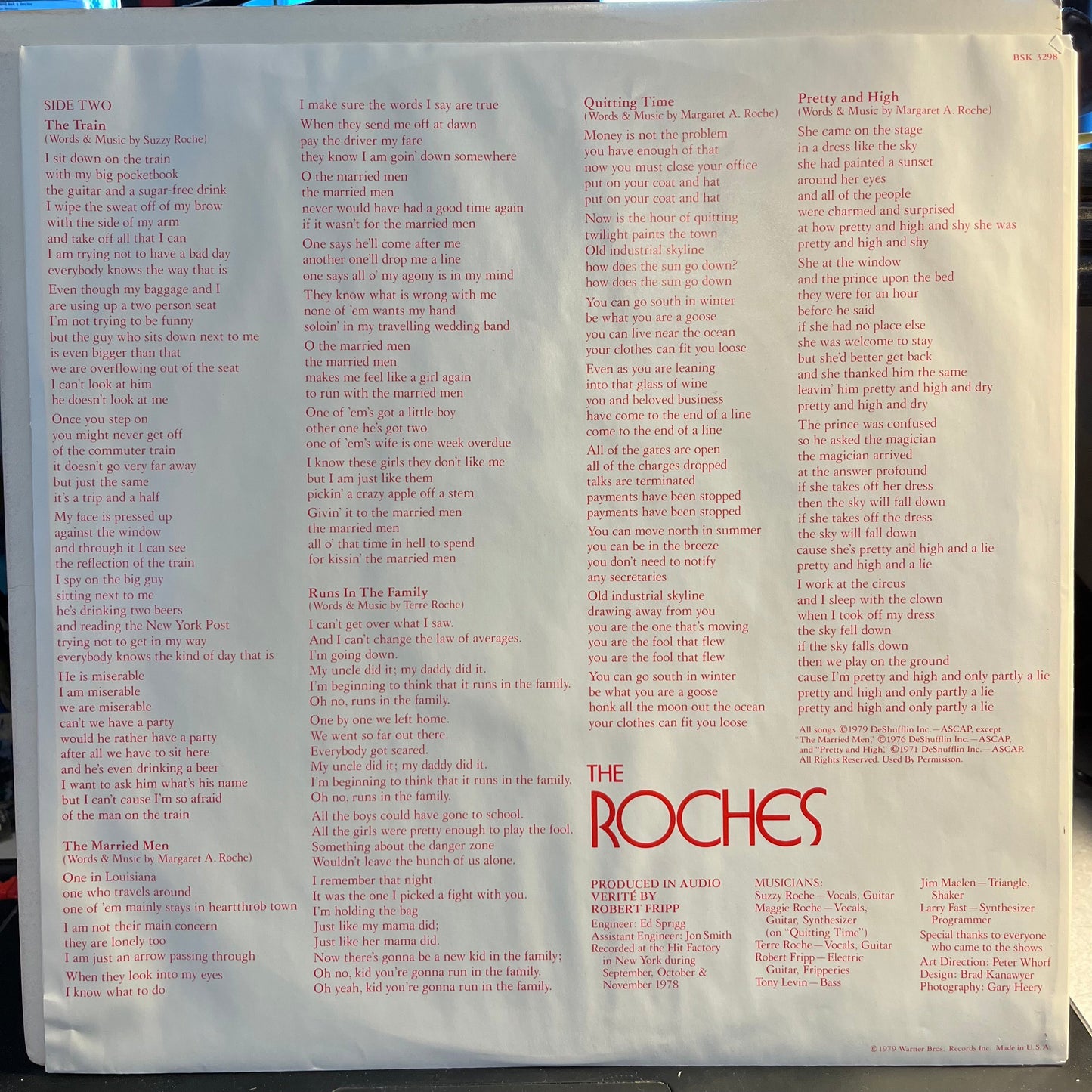 The Roches (VINYL) | Near Mint (NM) Near Mint (NM) Get Cheap Vinyl