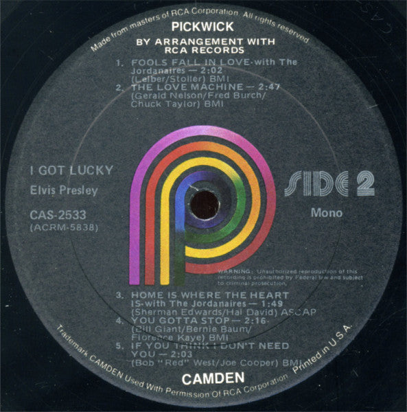 I Got Lucky (VINYL) | Near Mint (NM) Excellent (EX) Get Cheap Vinyl