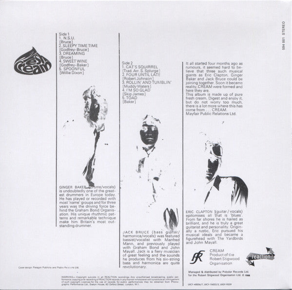 Fresh Cream *DSD/JAPAN* | Near Mint (NM) Near Mint (NM) Get Cheap Vinyl