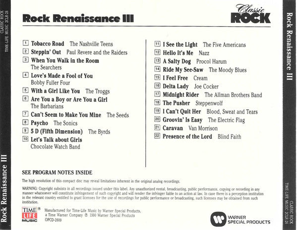 Classic Rock - Rock Renaissance III *CD* | Near Mint (NM) Near Mint (NM) Get Cheap Vinyl