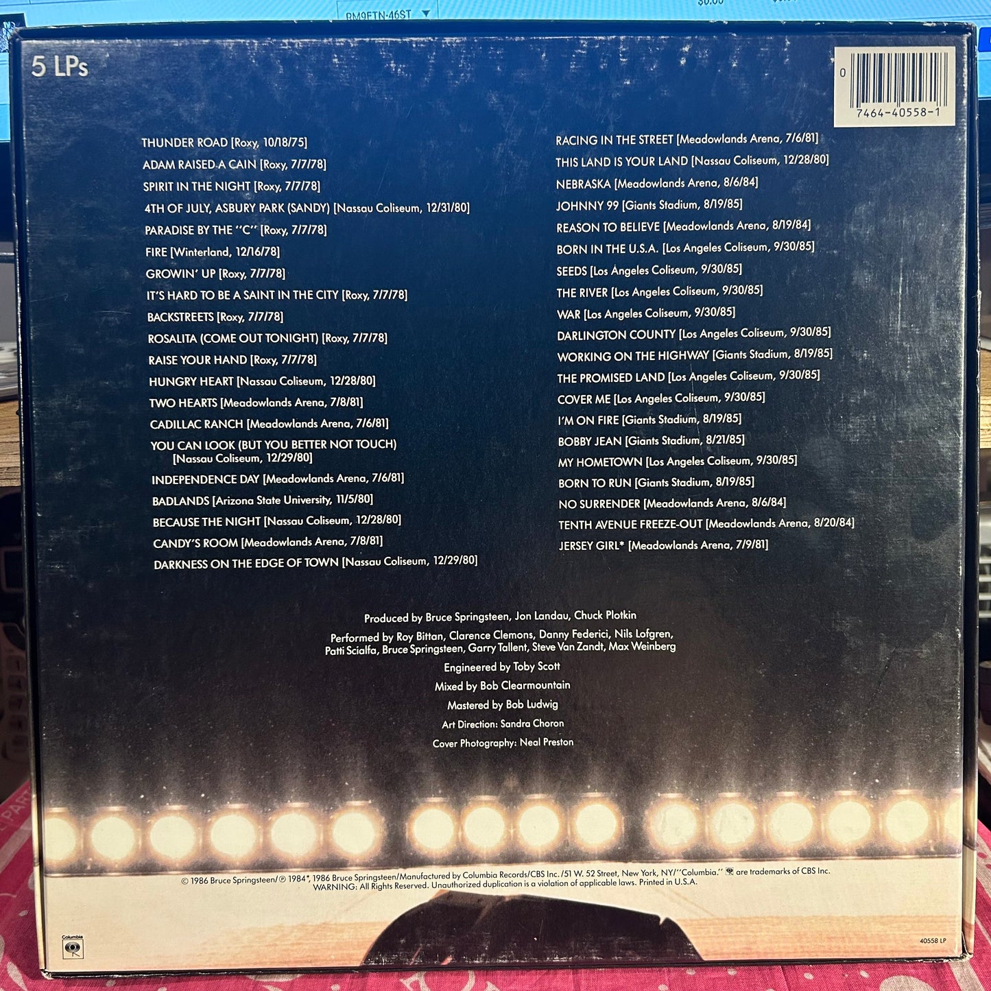 Live / 1975-85 *INDIANAPOLIS / BOX* | Near Mint (NM) Very Good Plus (VG+) Get Cheap Vinyl