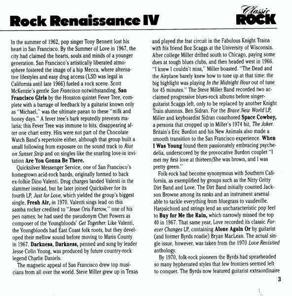 Classic Rock - Rock Renaissance IV *CD* | Near Mint (NM) Near Mint (NM) Get Cheap Vinyl