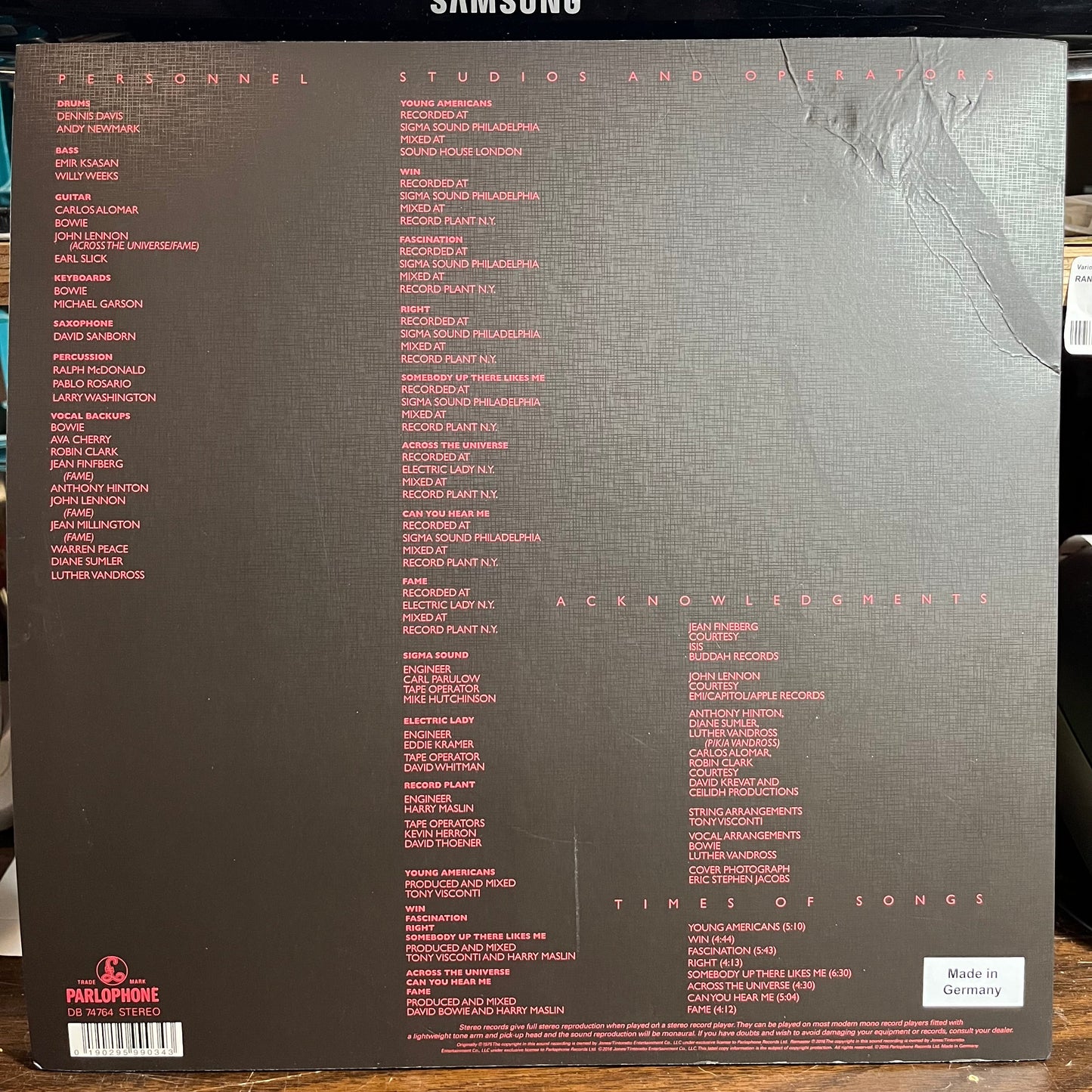 Young Americans (VINYL) | Near Mint (NM) Excellent (EX) Get Cheap Vinyl