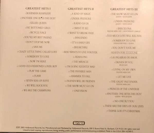 Greatest Hits I II & III (The Platinum Collection) (3xCD) | Near Mint (NM) Near Mint (NM) Get Cheap Vinyl