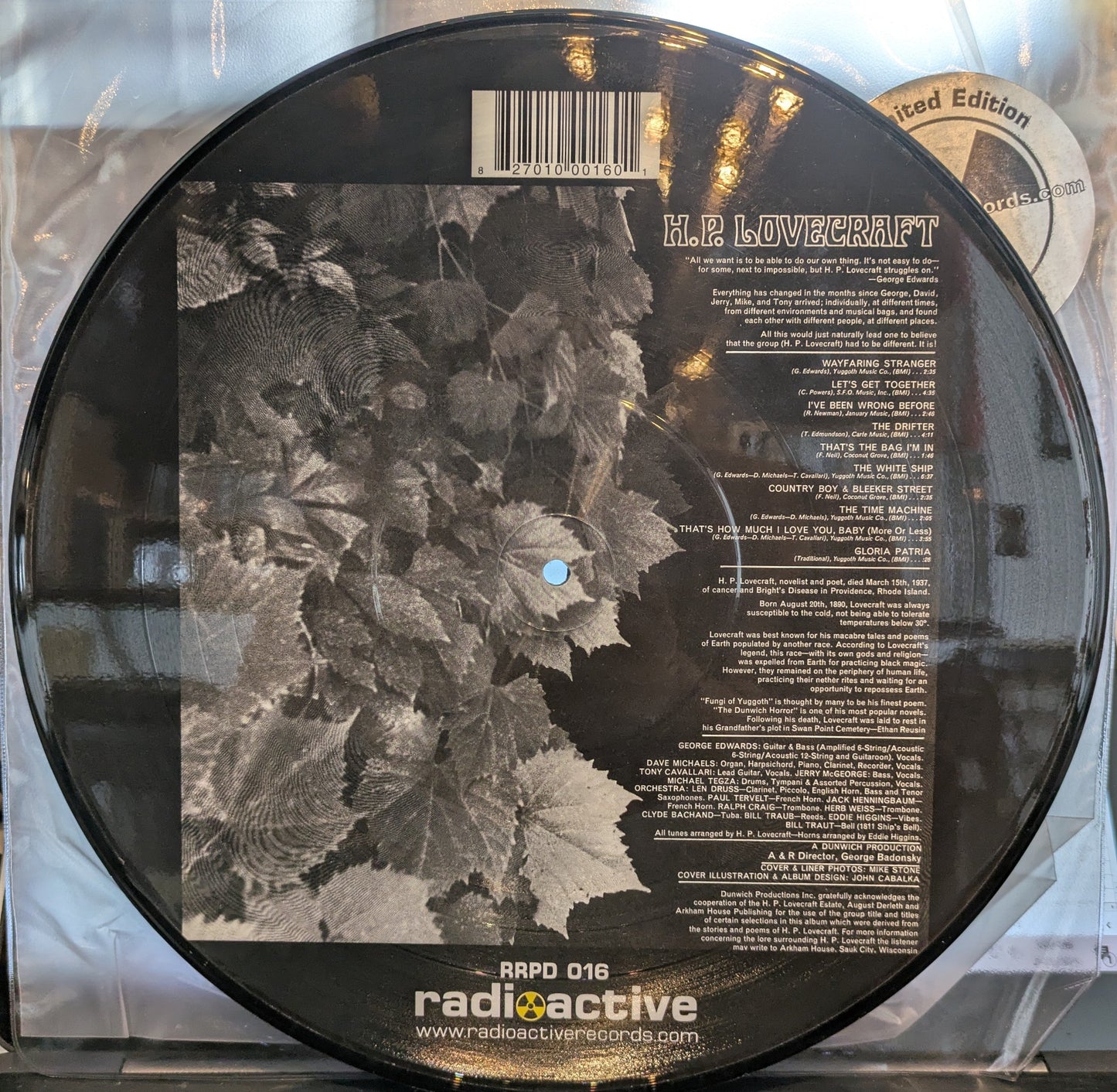 H.P. Lovecraft (PICTURE VINYL) | Near Mint (NM) Generic Get Cheap Vinyl