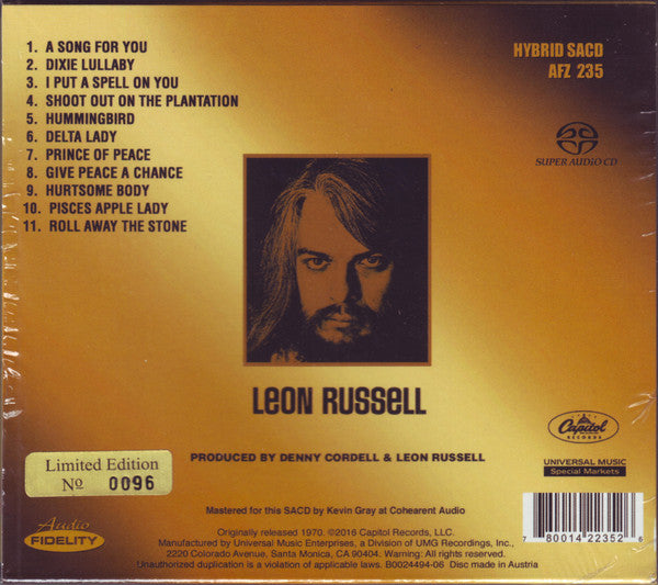 Leon Russell *HYBRID SACD/NUMBERED* | Near Mint (NM) Near Mint (NM) Get Cheap Vinyl