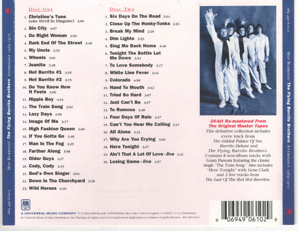Hot Burritos! The Flying Burrito Bros Anthology 1969-1972 (2xCD) | Near Mint (NM or M-) Near Mint (NM or M-) Get Cheap Vinyl