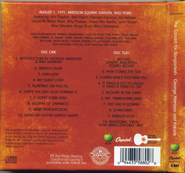 George Harrison And Friends - The Concert For Bangladesh (2xCD BOX) | Near Mint (NM) Near Mint (NM) Get Cheap Vinyl