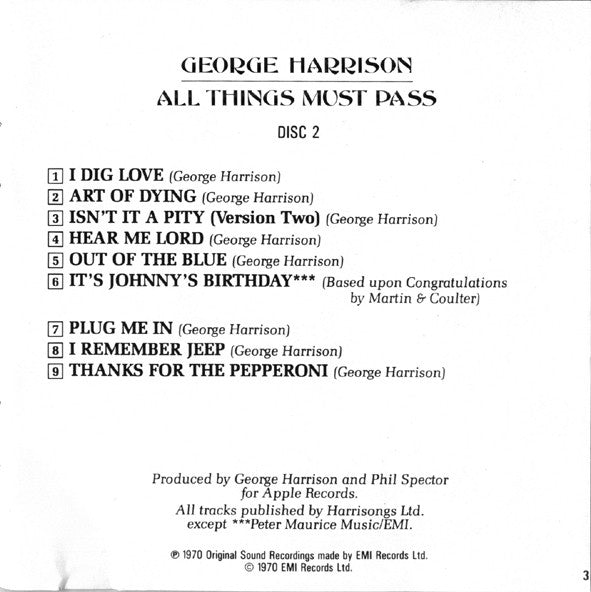All Things Must Pass *2XCD* | Very Good Plus (VG+) Excellent (EX) Get Cheap Vinyl