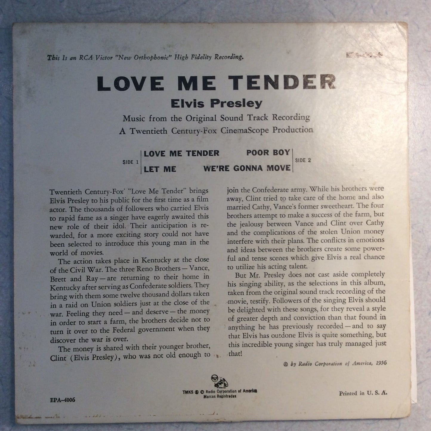 Love Me Tender (7" VINYL) | Very Good Plus (VG+) Excellent (EX) Get Cheap Vinyl