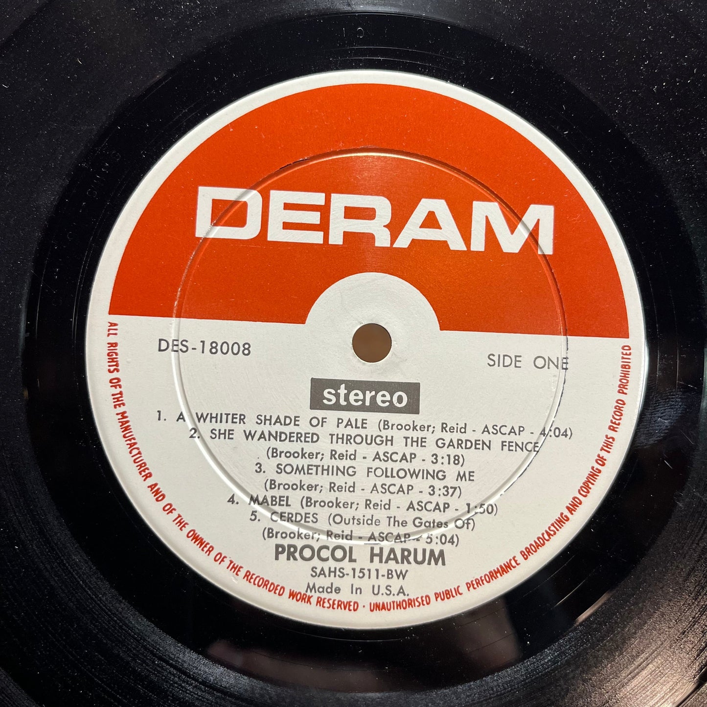 Procol Harum (VINYL) | Very Good Plus Plus (VG++) Excellent+ (EX+) Get Cheap Vinyl