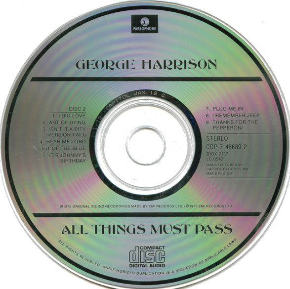 All Things Must Pass *2XCD* | Very Good Plus (VG+) Excellent (EX) Get Cheap Vinyl