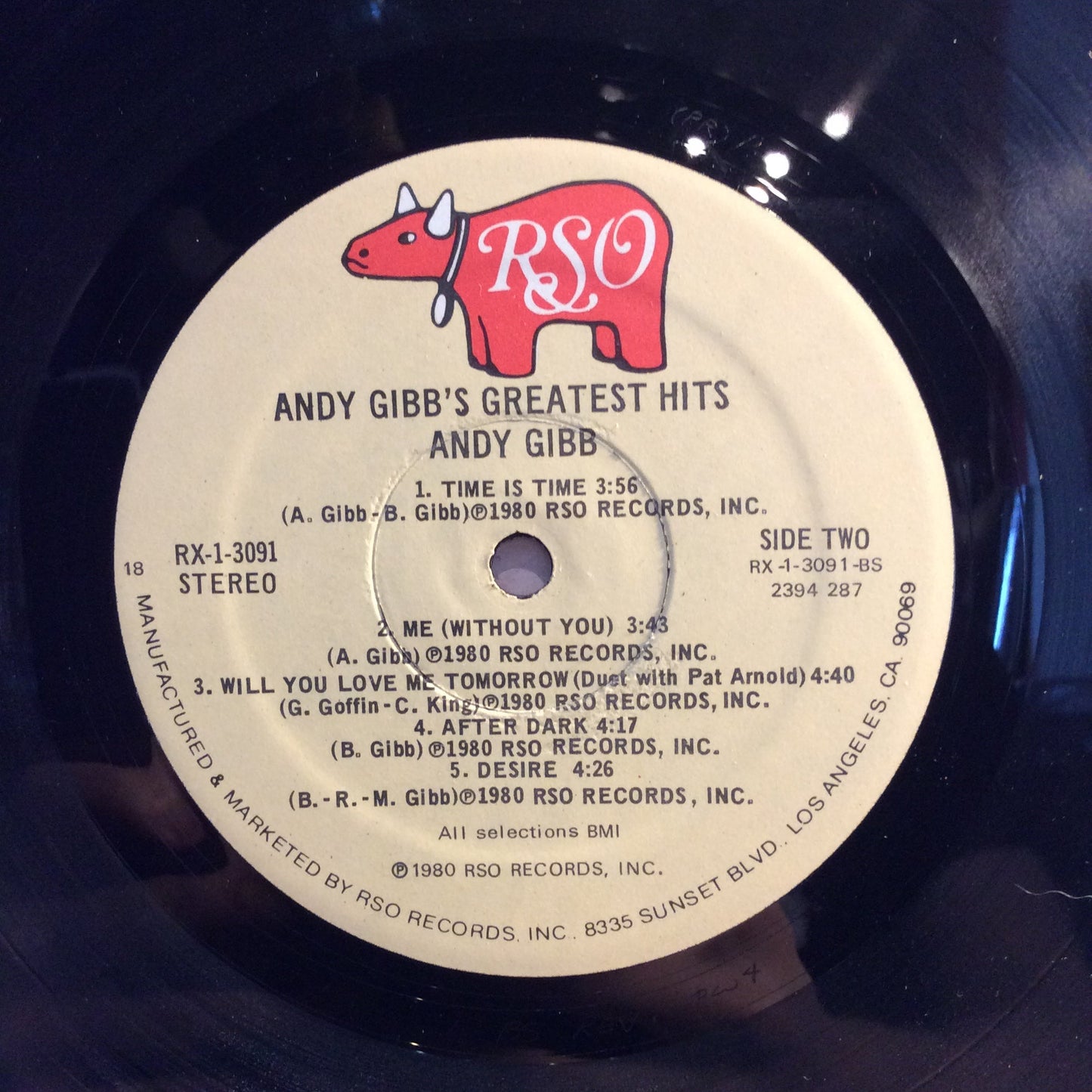 Andy Gibb's Greatest Hits (VINYL) | Very Good Plus (VG+) Excellent (EX) Get Cheap Vinyl