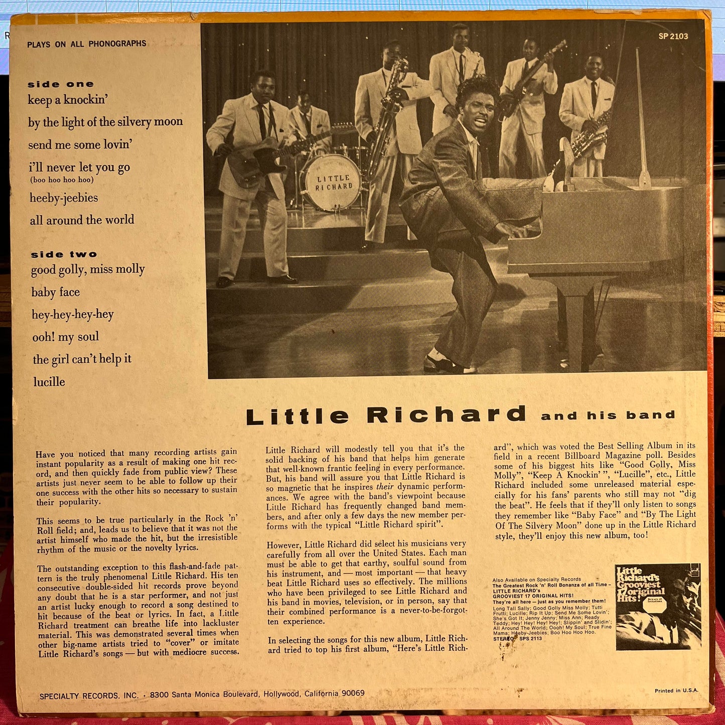 Little Richard *REISSUE* | Very Good Plus (VG+) Very Good Plus (VG+) Get Cheap Vinyl