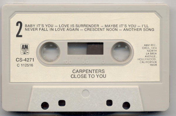 Close To You (CASSETTE) | Very Good Plus (VG+) Excellent (EX) Get Cheap Vinyl