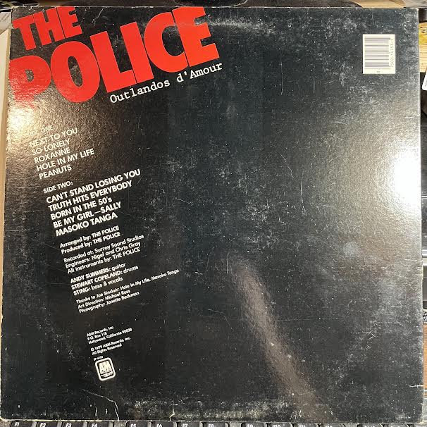 Outlandos D'Amour (VINYL) | Very Good (VG) Very Good Plus (VG+) Get Cheap Vinyl