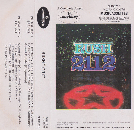 2112 (CASSETTE) | Very Good (VG) Excellent (EX) Get Cheap Vinyl
