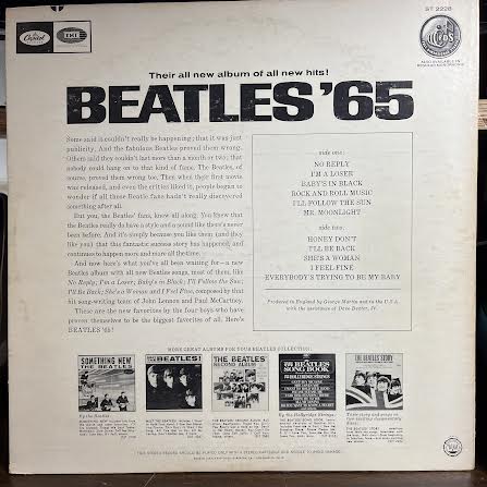 Beatles '65 (VINYL) | Very Good (VG) Excellent (EX) Get Cheap Vinyl