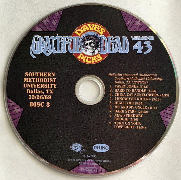 Dave's Picks, Volume 43 (3xCD)(San Francisco, 11/2/69 • Dallas, 12/26/69) | Mint (M) Near Mint (NM) Get Cheap Vinyl