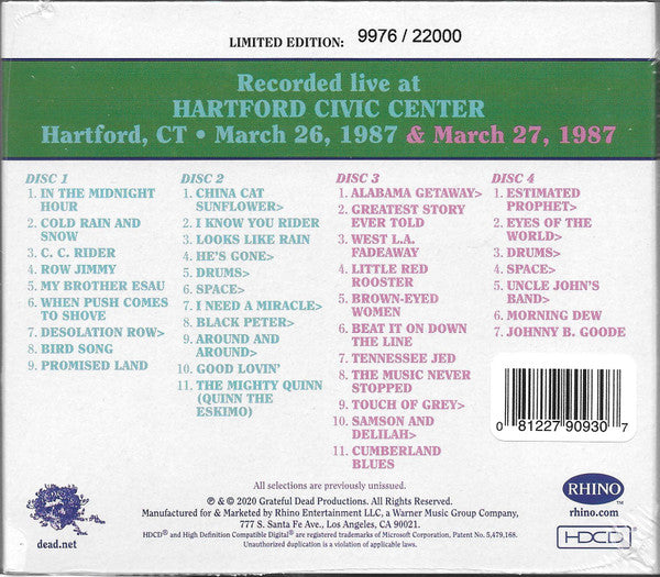 Dave's Picks, Volume 36 (CD BOX)(Hartford Civic Center, Hartford, CT • 3/26-27/87) | Mint (M) Near Mint (NM) Get Cheap Vinyl