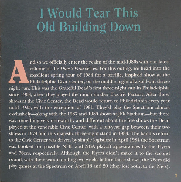 Dave's Picks, Volume 35 (3xCD)(Philadelphia Civic Center, Philadelphia, PA • 4/20/84) | Mint (M) Near Mint (NM) Get Cheap Vinyl