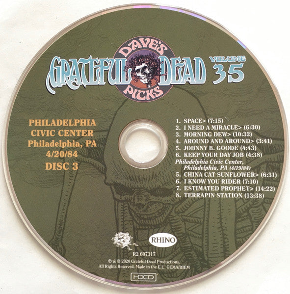 Dave's Picks, Volume 35 (3xCD)(Philadelphia Civic Center, Philadelphia, PA • 4/20/84) | Mint (M) Near Mint (NM) Get Cheap Vinyl
