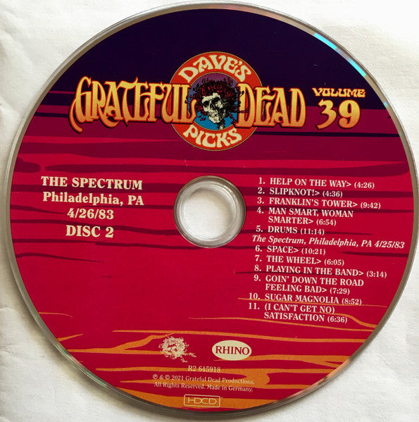 Dave's Picks, Volume 39 (3xCD)(The Spectrum, Philadelphia, PA • 4/26/83) | Mint (M) Near Mint (NM) Get Cheap Vinyl