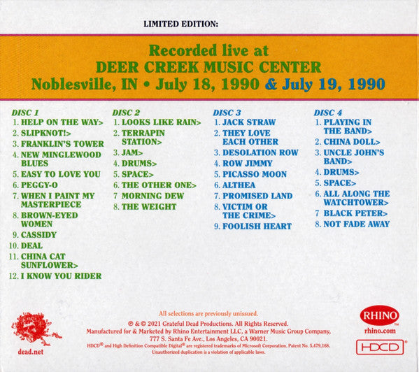 Dave's Picks, Volume 40 (3xCD)(Deer Creek Music Center, Noblesville, IN • 7/18-19/90 | Mint (M) Near Mint (NM) Get Cheap Vinyl