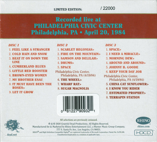Dave's Picks, Volume 35 (3xCD)(Philadelphia Civic Center, Philadelphia, PA • 4/20/84) | Mint (M) Near Mint (NM) Get Cheap Vinyl