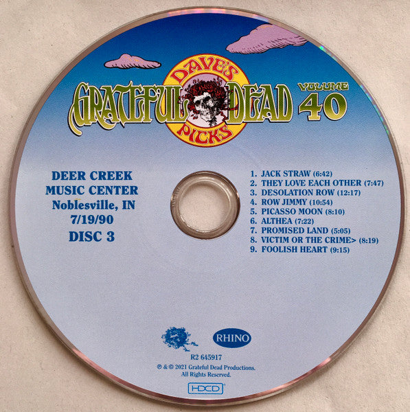 Dave's Picks, Volume 40 (3xCD)(Deer Creek Music Center, Noblesville, IN • 7/18-19/90 | Mint (M) Near Mint (NM) Get Cheap Vinyl