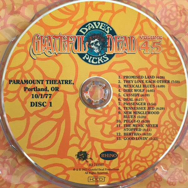 Dave's Picks, Volume 45 (4xCD)(Paramount Theatre, Portland, OR • 10/1-2/77) | Mint (M) Near Mint (NM) Get Cheap Vinyl