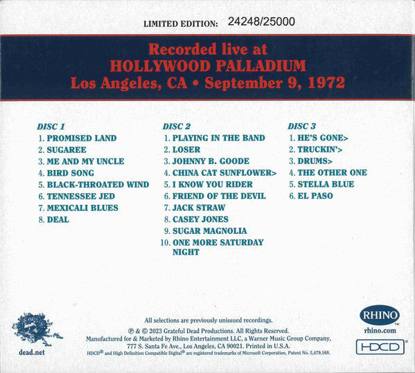 Dave's Picks, Volume 46 (3xCD)(Hollywood Palladium, Los Angeles, CA • 9/9/72) | Mint (M) Near Mint (NM) Get Cheap Vinyl