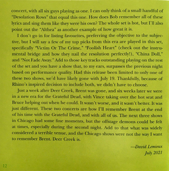 Dave's Picks, Volume 40 (3xCD)(Deer Creek Music Center, Noblesville, IN • 7/18-19/90 | Mint (M) Near Mint (NM) Get Cheap Vinyl