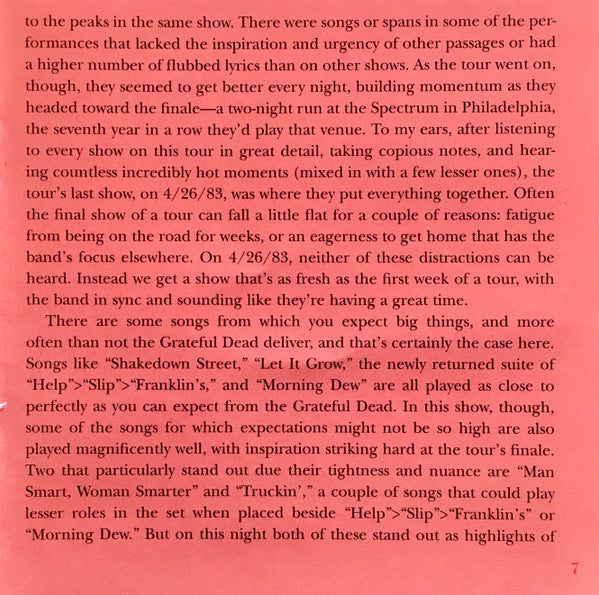 Dave's Picks, Volume 39 (3xCD)(The Spectrum, Philadelphia, PA • 4/26/83) | Mint (M) Near Mint (NM) Get Cheap Vinyl