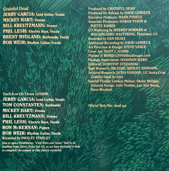 Dave's Picks, Volume 44 (3xCD)(Autzen Stadium, U. Of Oregon, Eugene, OR • 6/23/90) | Mint (M) Near Mint (NM) Get Cheap Vinyl