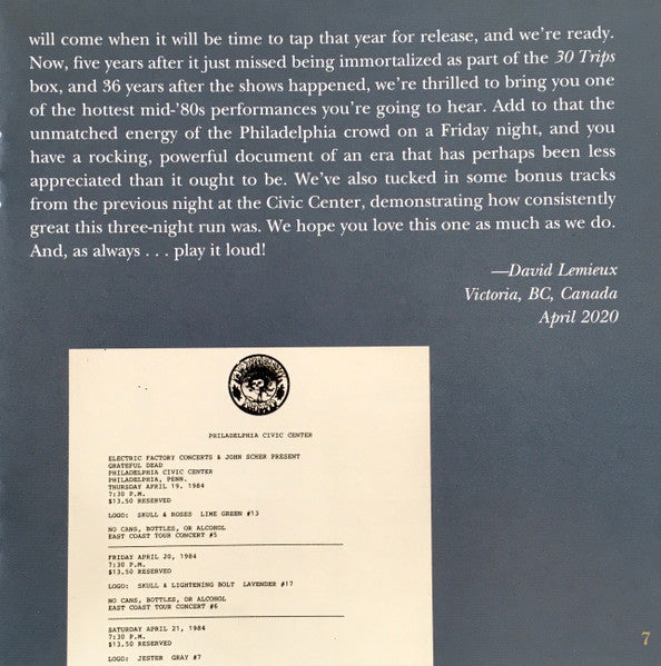 Dave's Picks, Volume 35 (3xCD)(Philadelphia Civic Center, Philadelphia, PA • 4/20/84) | Mint (M) Near Mint (NM) Get Cheap Vinyl