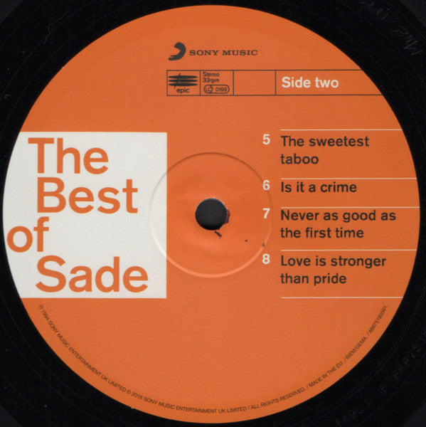Sade The Best Of Sade Sony Music, Epic 2xLP, Comp, RE, Gat Mint (M) Mint (M) Get Cheap Vinyl