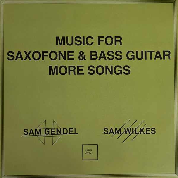 Music For Saxofone & Bass Guitar More Songs | Mint (M) Mint (M) Get Cheap Vinyl