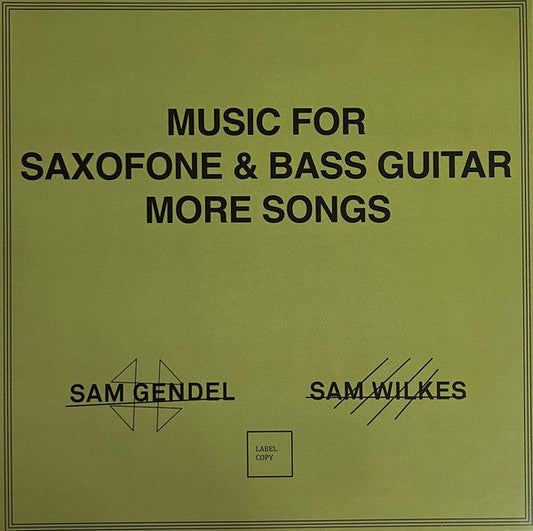 Music For Saxofone & Bass Guitar More Songs | Mint (M) Mint (M) Get Cheap Vinyl