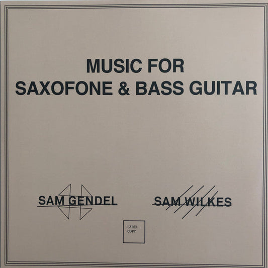 Music For Saxofone & Bass Guitar | Mint (M) Mint (M) Get Cheap Vinyl