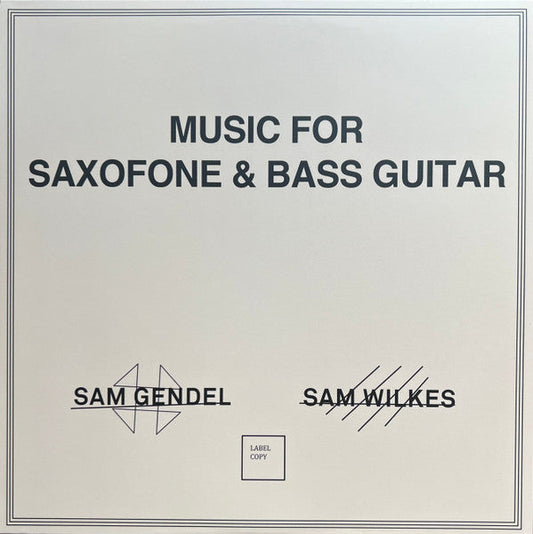 Music For Saxofone & Bass Guitar | Mint (M) Mint (M) Get Cheap Vinyl