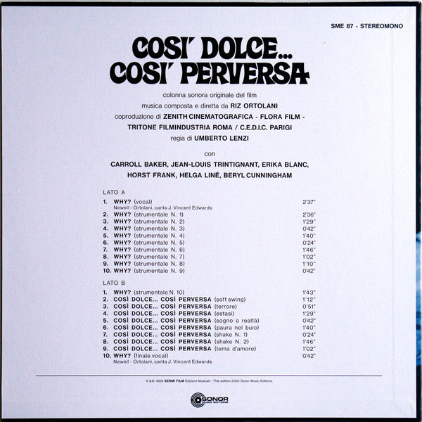 Così Dolce... Così Perversa (Colonna Sonora Originale Del Film)(VINYL) | Mint (M) Mint (M) Get Cheap Vinyl